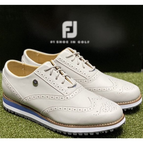 FootJoy Shoes Footjoy Sport Retro Casual Spikeless 92365 Golf Shoe White Gray Womens Us 95